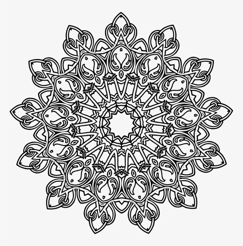 Coloring For Artists Coloring Book Lost Ocean, An Inky - Mandala, transparent png download