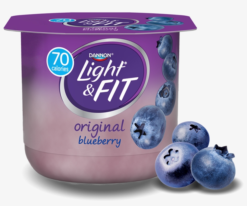 Blueberry Nonfat Yogurt - Light And Fit Blueberry Yogurt, transparent png download
