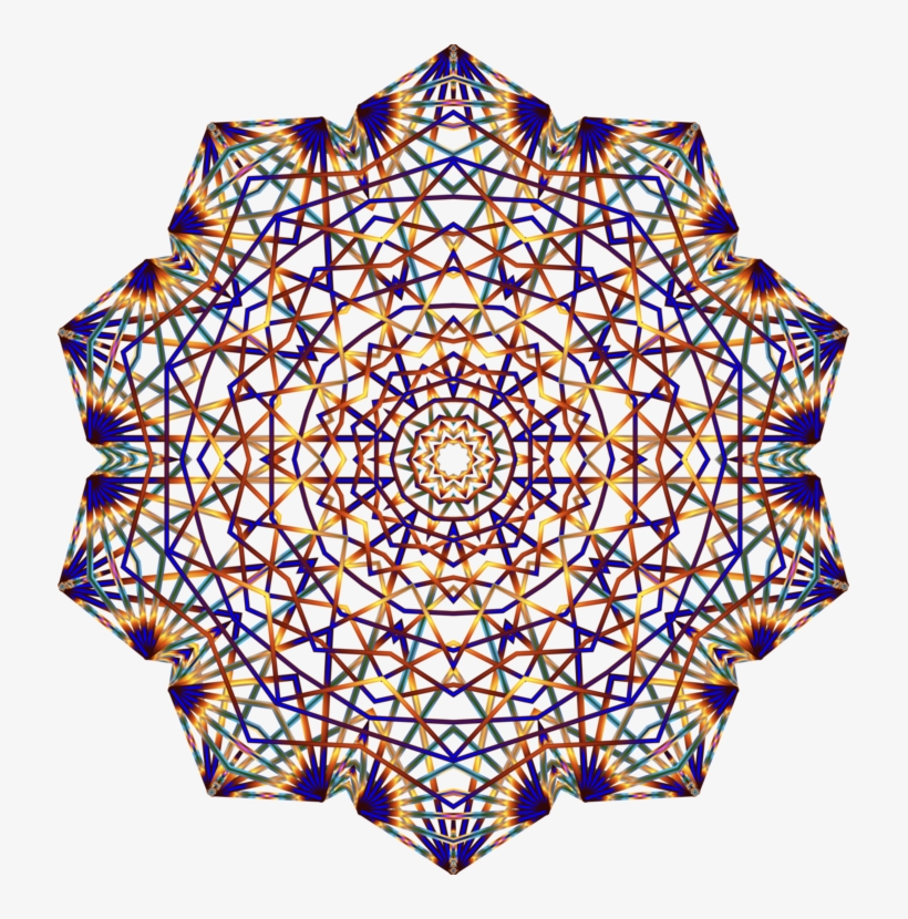 Mandalas For Meditation Line Art Kaleidoscope - Mandala, transparent png download