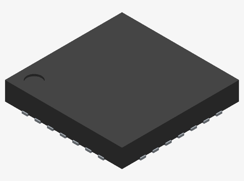 Goldelox Gfx - 4d Systems - 3d Model - Quad Flat No-lead - Quad Flat No-leads Package, transparent png download