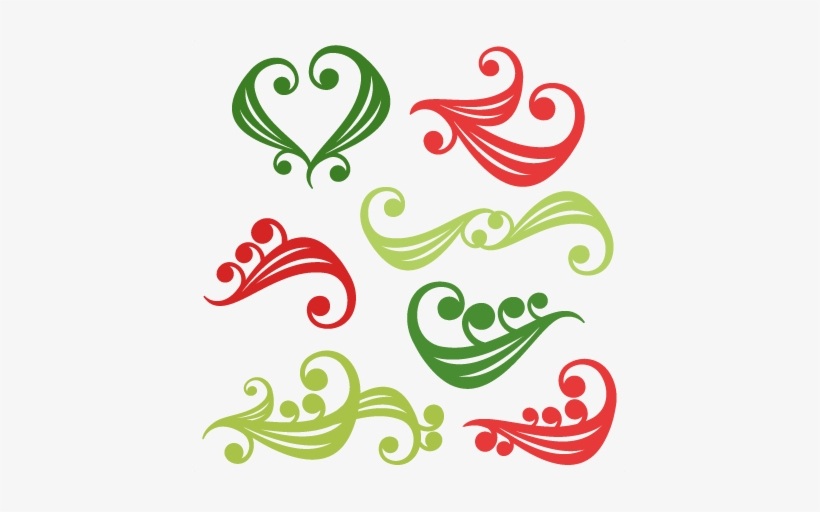 Christmas Flourishes Svg Scrapbook Title Christmas Christmas Flourish Transparent Png 432x432 Free Download On Nicepng