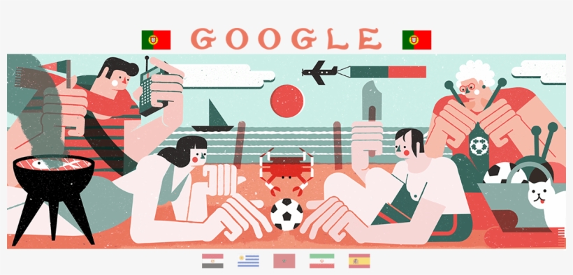 Show Headers - Google Doodle World Cup 2018, transparent png download