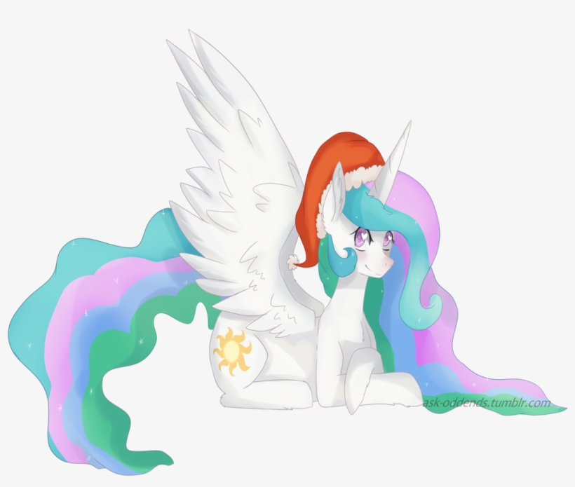 Oddends, Christmas, Hat, Princess Celestia, Safe, Santa - Horse, transparent png download