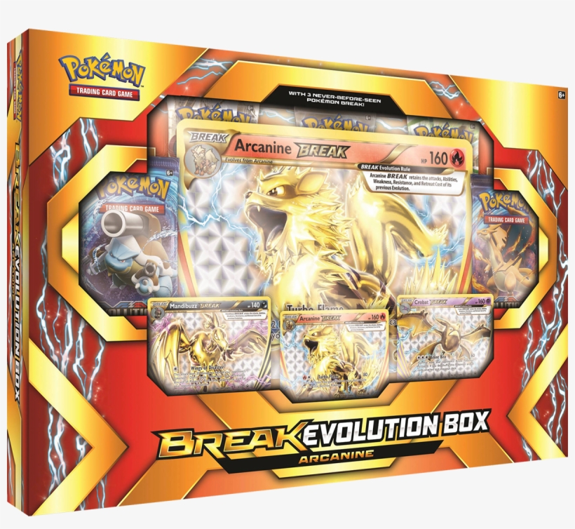 Break Evolution Box Featuring Arcanine - Pokemon Break Evolution Box Arcanine, transparent png download