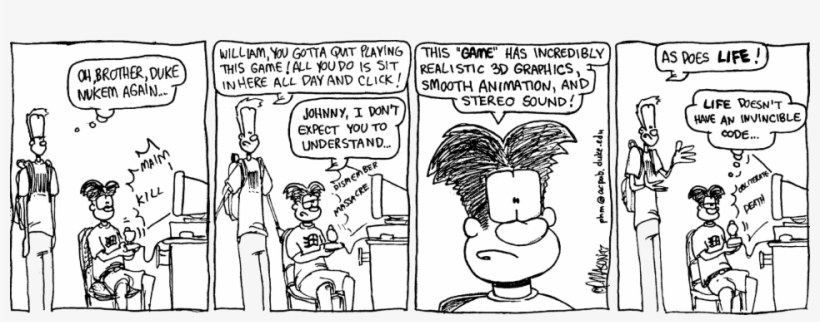 "duke Nukem Again" - Comic Strip About Sound, transparent png download