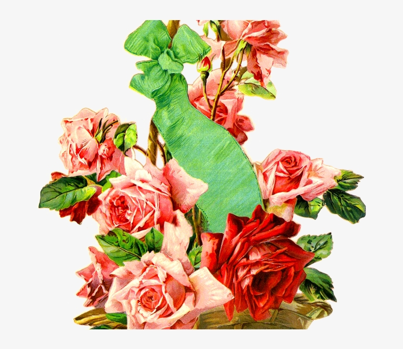 Imágenes Vintage Gratis / Free Vintage Images - Canasta De Flores Png, transparent png download