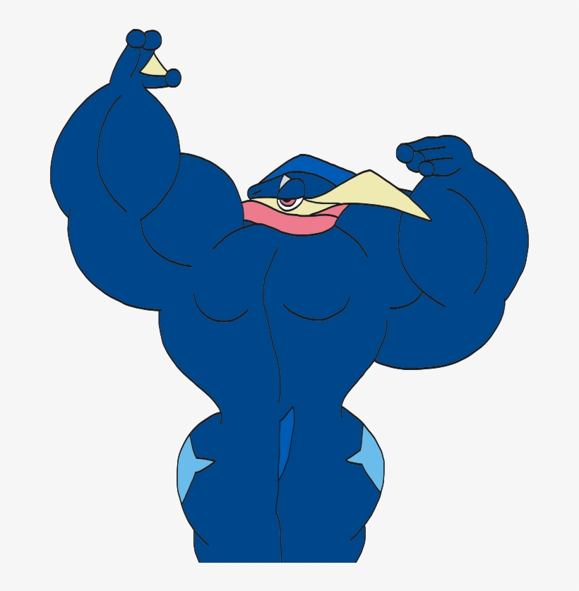 Beefy Greninja - Greninja With Muscles, transparent png download
