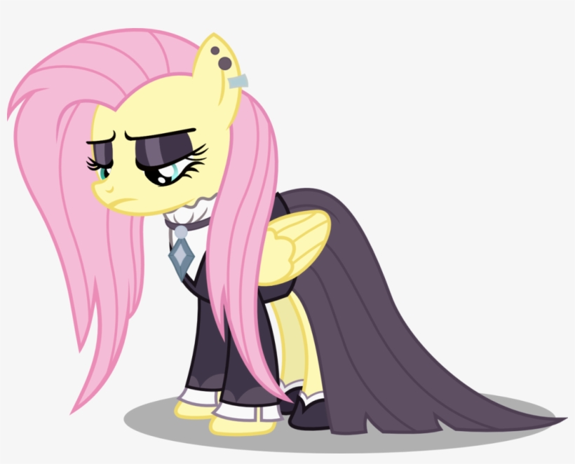 Goth Fluttershy By Seahawk270-dc87tfj - Goth Fluttershy, transparent png download