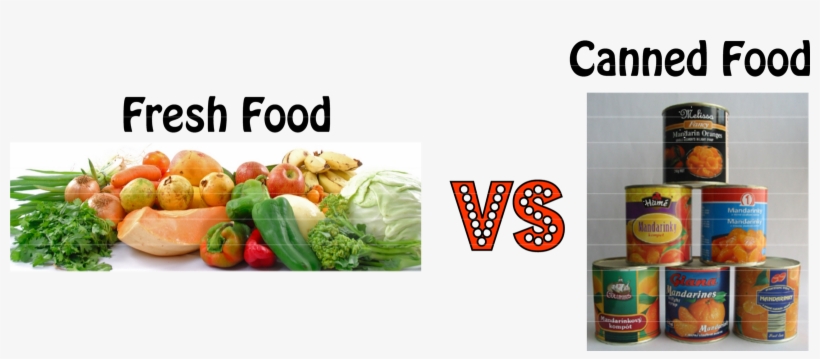 Therefore It Is Important That You Consider Your Possibilities - Canned Food And Fresh Food, transparent png download