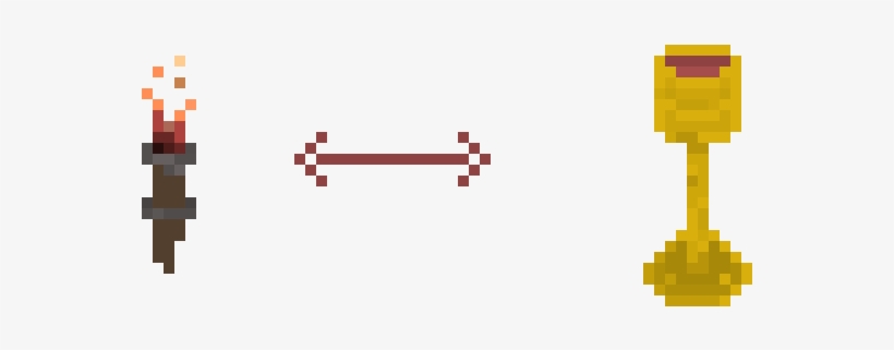 Torch & Goblet - Torch Pixel Art, transparent png download