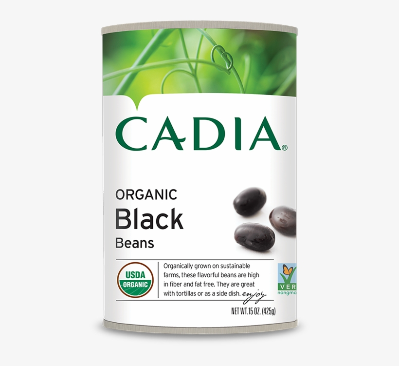 Canned Goods Black Beans - Cadia Nutrition Facts, transparent png download