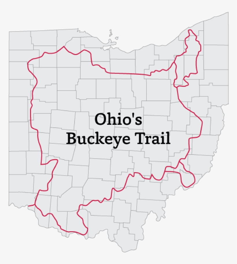 Hiking Trails - Ohio White Black Shower Curtain, transparent png download