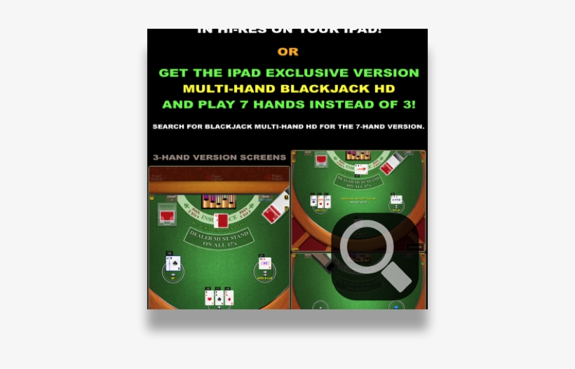 When Playing On The Ipad You Can Sample Blackjack Hd - Poker, transparent png download