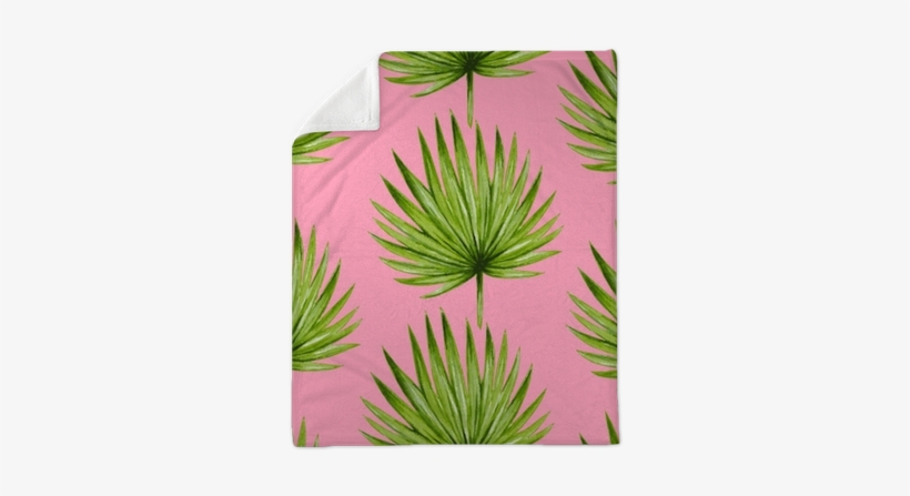 Watercolor Tropical Palm Leaves Seamless Pattern - Watercolor Painting, transparent png download