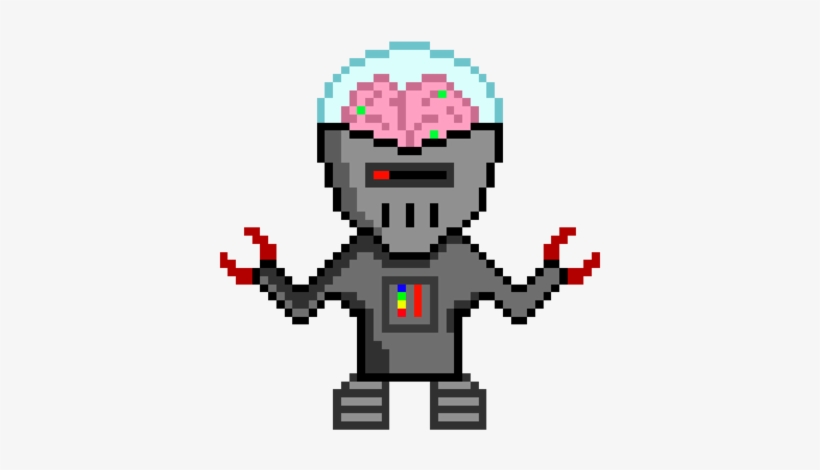 Pixel Robot Png - Cartoon, transparent png download
