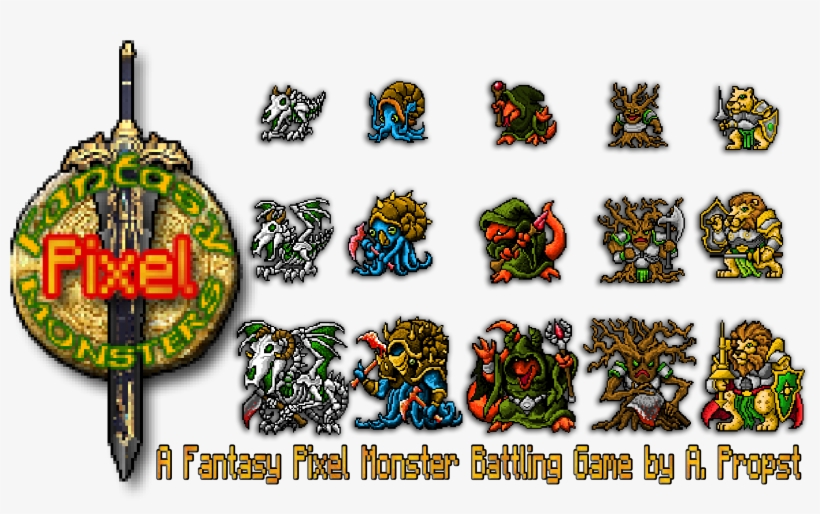 Fpm Cover Image Png - Pixel Art Fantasy Monsters, transparent png download