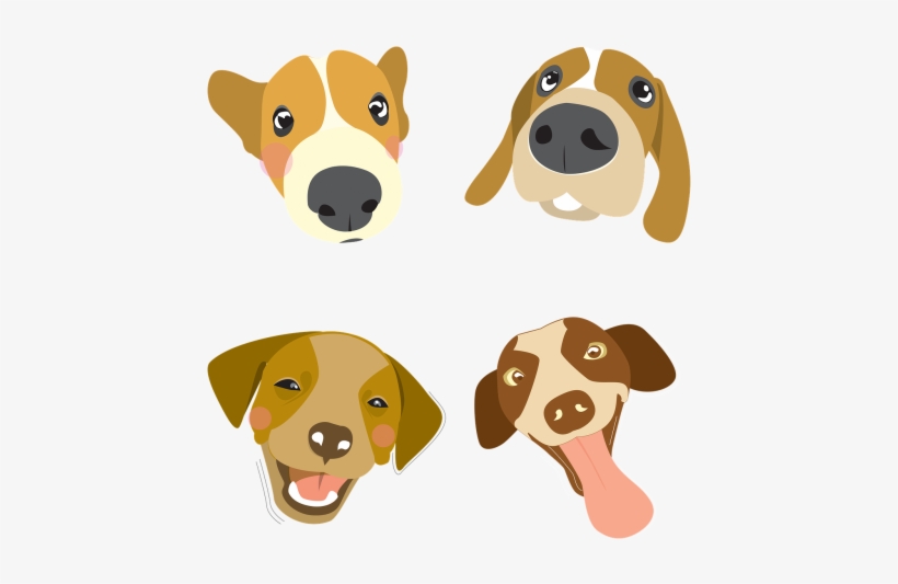 Dog,illustration,pet,big Head Dog,color,q Version,laugh - Dog Illustration Png, transparent png download