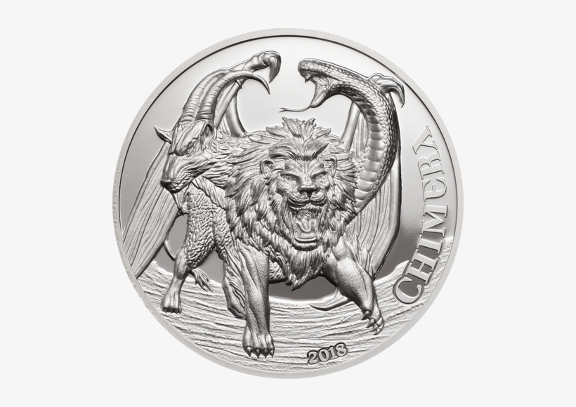 Chimera Mythological Animals 2 Oz Silver Coin 1500 - Coin, transparent png download