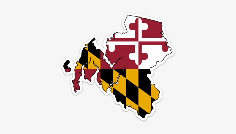 Talbot County, Maryland Overlaid With The Maryland - Maryland Flag, transparent png download