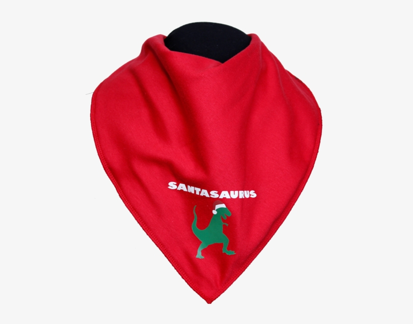 Santasaurus Bandana - Size - Kerchief, transparent png download
