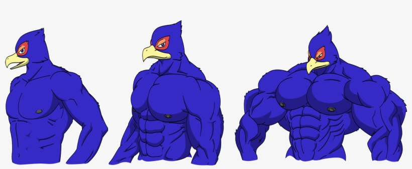 Falco's Sizes - Star Fox Falco Muscle, transparent png download