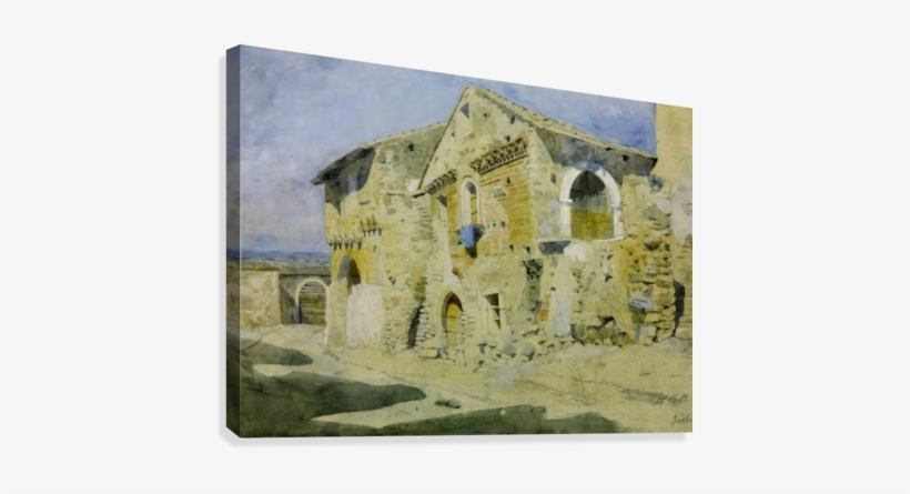 Houses At Tivoli Hercules Brabazon Brabazon Canvas - Houses At Tivoli, transparent png download