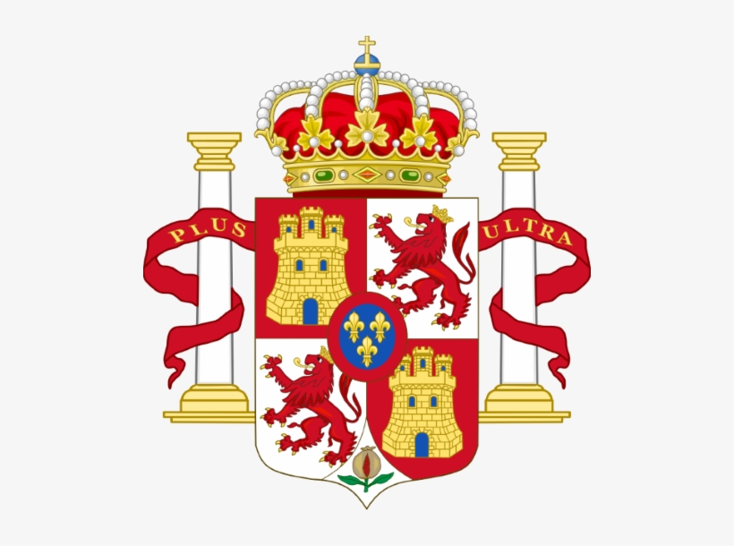 The Spanish Coat Of Arms Throughout Much Of The 19th - Spanish Royal Family Flag, transparent png download