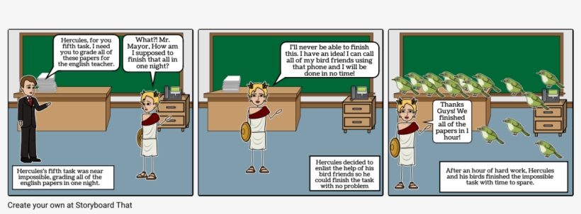 5th Task Of Hercules - Comics, transparent png download