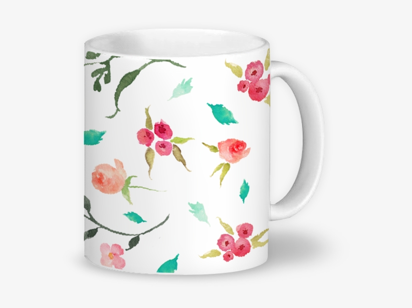 Caneca Mini Flower Watercolor De Sarah Stehling Montenegrona - Zazzle Kleines Aquarell-blumenmuster Mit Namen Iphone, transparent png download
