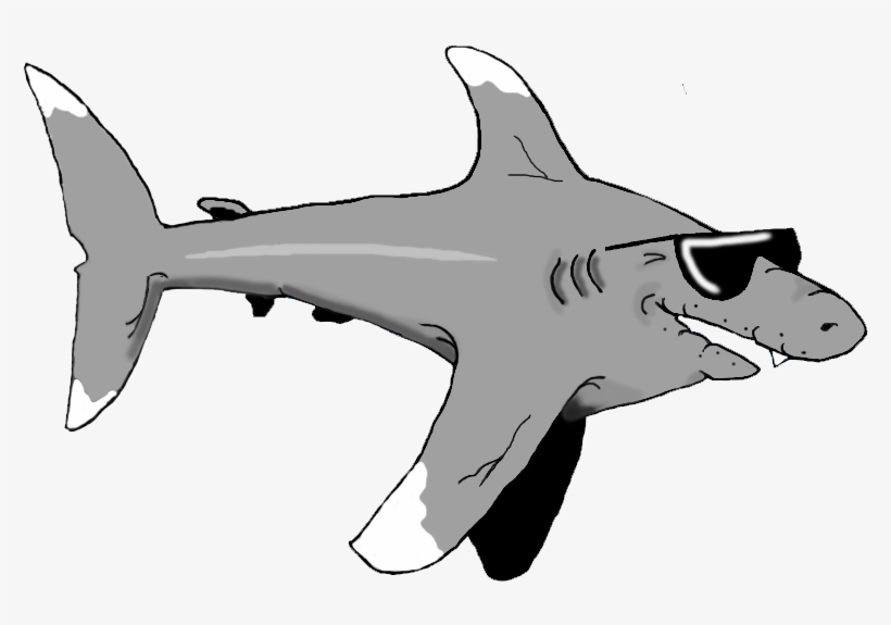 Clipart Shark Grandpa - Grandpa Shark Cartoon, transparent png download