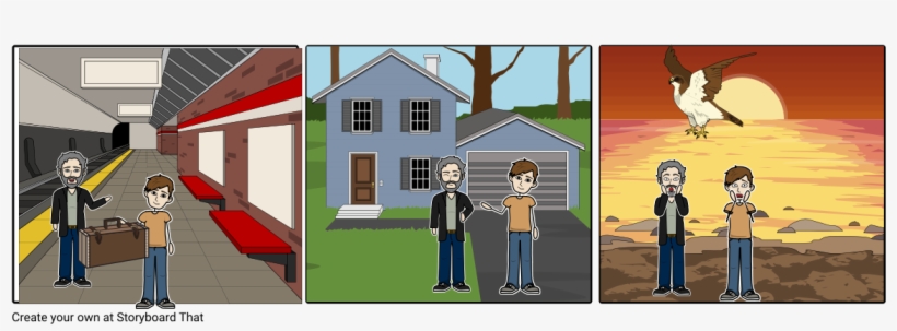 Seagull Thing Jeff And Grandpa - Cartoon, transparent png download