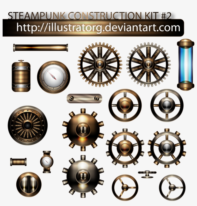 Vector Library Construction Kit By Illustratorg On - Steampunk Pipe Png, transparent png download