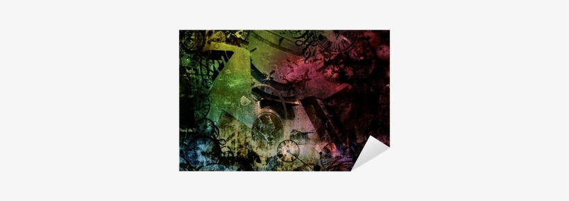 Steampunk Abstract Colorful Industrial Machines Background - Vintage Time Machine Backround, transparent png download