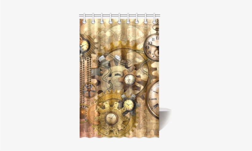 Steampunk Shower Curtain 48"x72" - Cafepress Time Tile Coaster, transparent png download