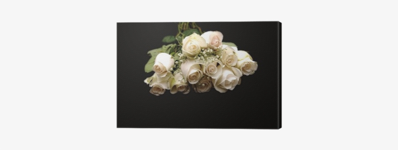 Closeup Of A Dozen White Roses Canvas Print • Pixers® - Rose, transparent png download