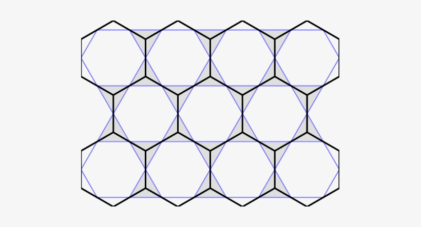 Relationship Between The Honeycomb And Kagome Lattices - Kagome Lattice, transparent png download