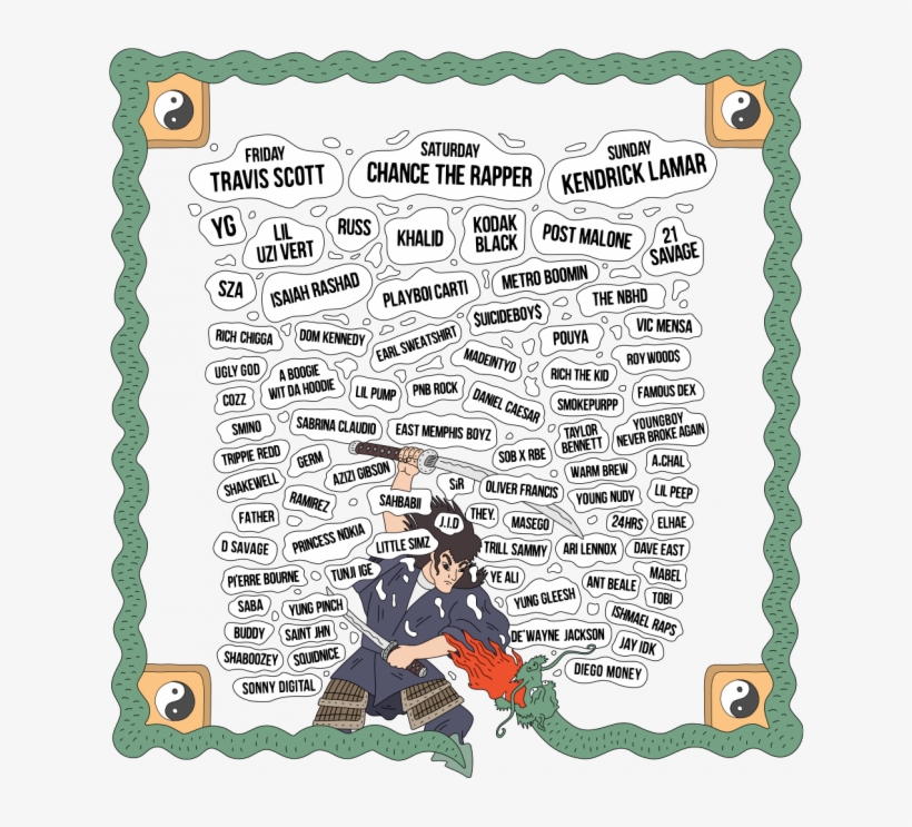 Kendrick Lamar, Chance The Rapper And Travis Scott - Day N Night Festival 2017, transparent png download