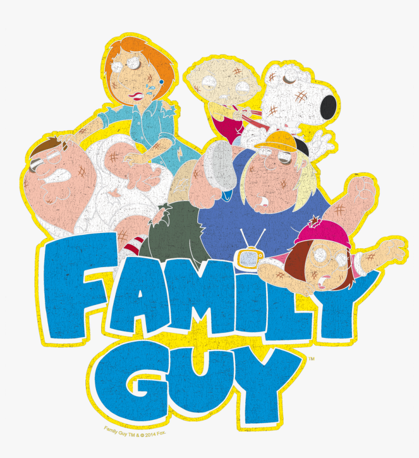 Family Guy Family Fight Men's Ringer T-shirt - Family Guy, transparent png download