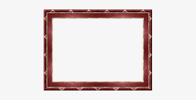 Frame, Picture Frame, Outline, Red, Gold - Frame Red And Gold, transparent png download