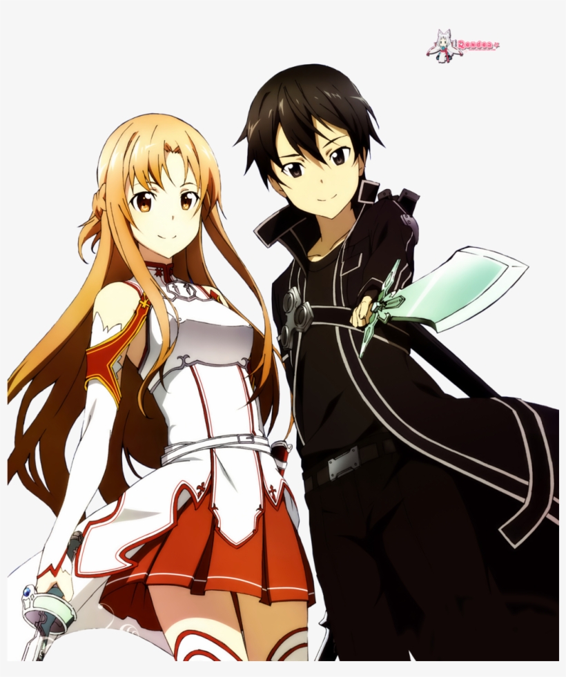 Render Kirito And Asuna S A O By Nio Nyan-d7r5gn7 - Kirito And Asuna Render, transparent png download