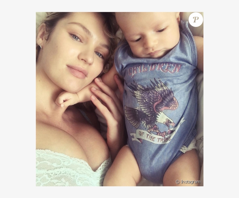 Candice Swanepoel Et Son Fils Anacã - Candice Swanepoel Baby Lunch, transparent png download