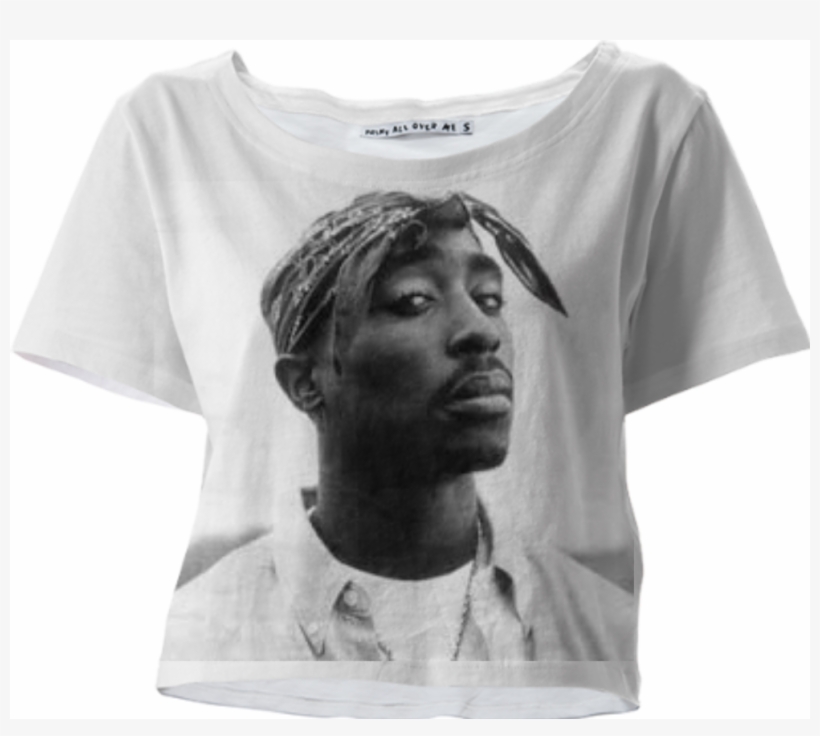 Tupac Crop Top - Tupac Black And White, transparent png download