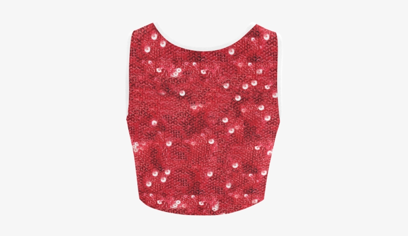 Sparkling Sequin-like Pattern Women's Crop Top - Society6 Faux Red Sequin Background Throw Blanket -, transparent png download