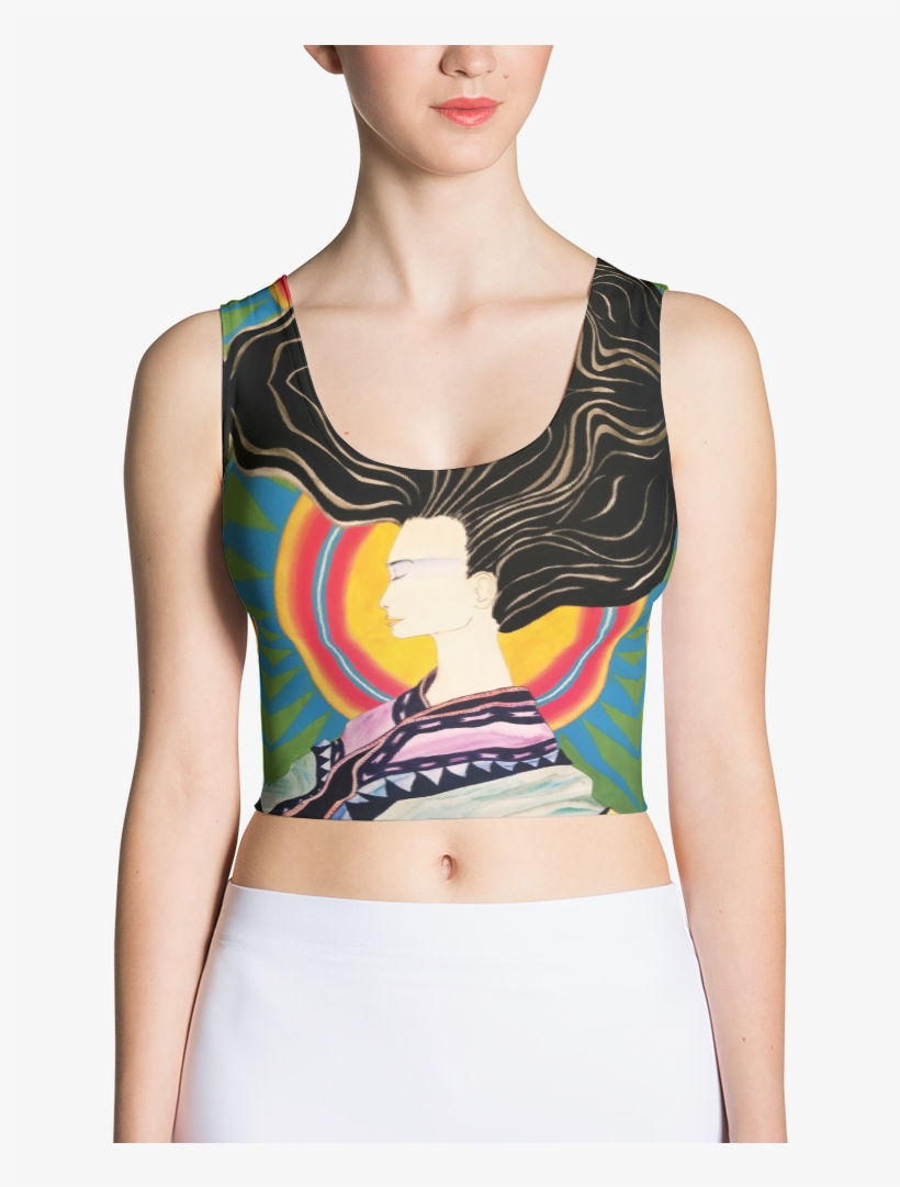 Vanessa Fitted Tank Crop Top Vanessa-ct Mockup Back, transparent png download