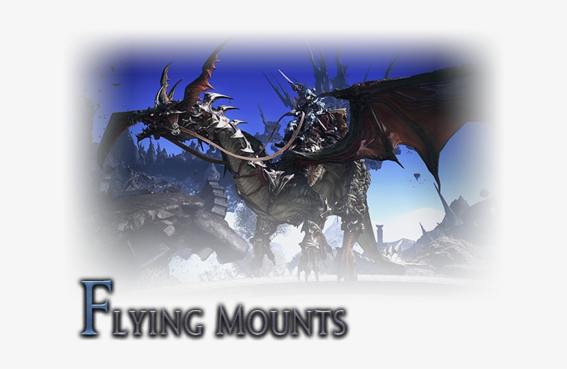 Take To The Skies Of Ishgard Astride A Flying Mount - Final Fantasy Xiv: Heavensward [ps3 Game], transparent png download