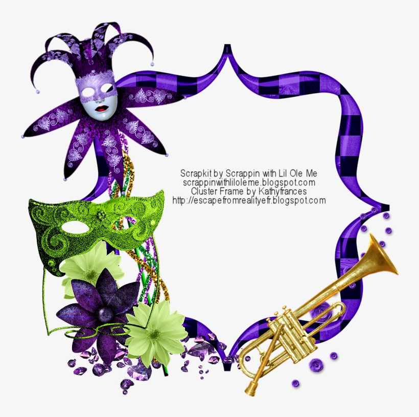 Escape From Reality Blog Mardi Gras Ftu Cer Frames - Cluster Mardi Gras En Png, transparent png download