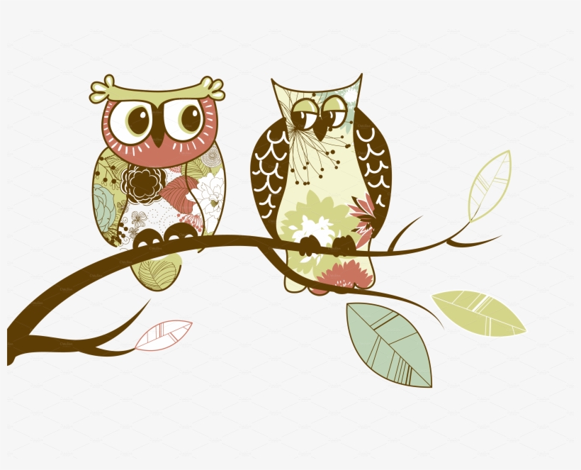 Clipart Vintage Owl - Floral Owl Shower Curtain, transparent png download