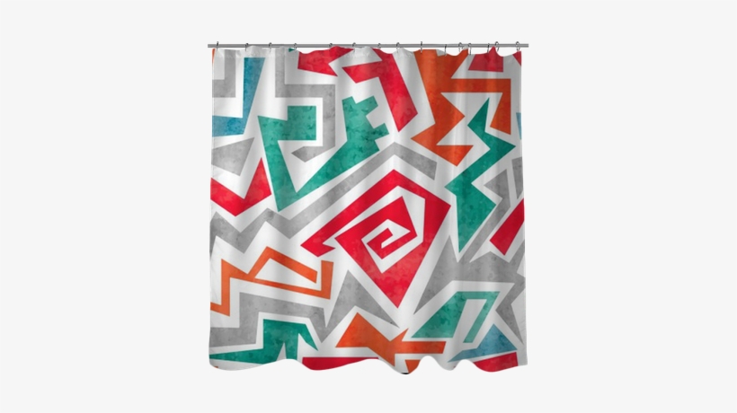 Watercolor Graffiti Colorful Seamless Pattern In Red, - Watercolor Painting, transparent png download