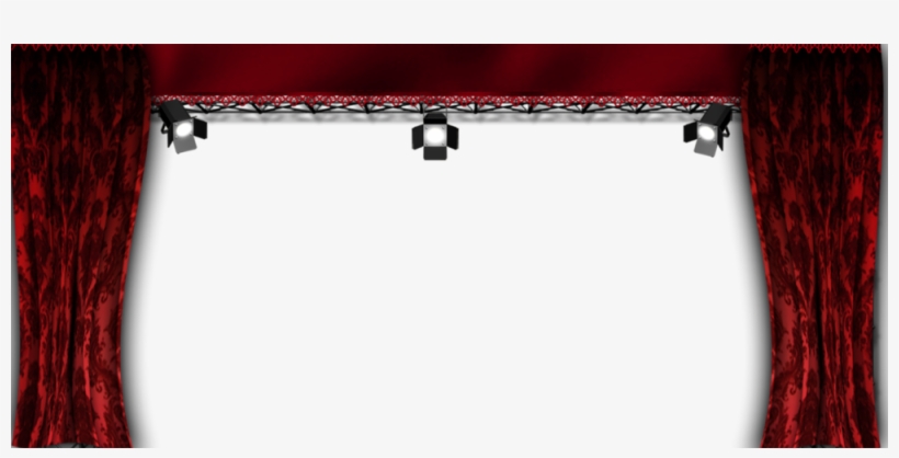 Red Curtain Stage - Palco De Teatro Png, transparent png download