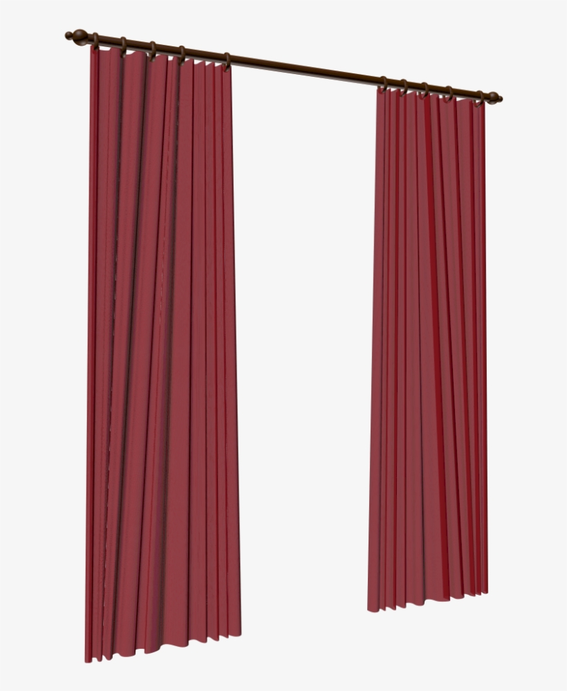Red Curtains - Curtain, transparent png download